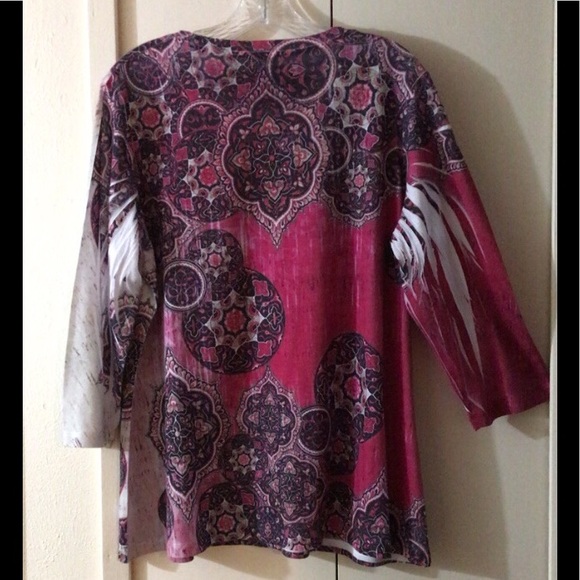 Rhinestones & Mandela Designs Top by Chico - Picture 3 of 5